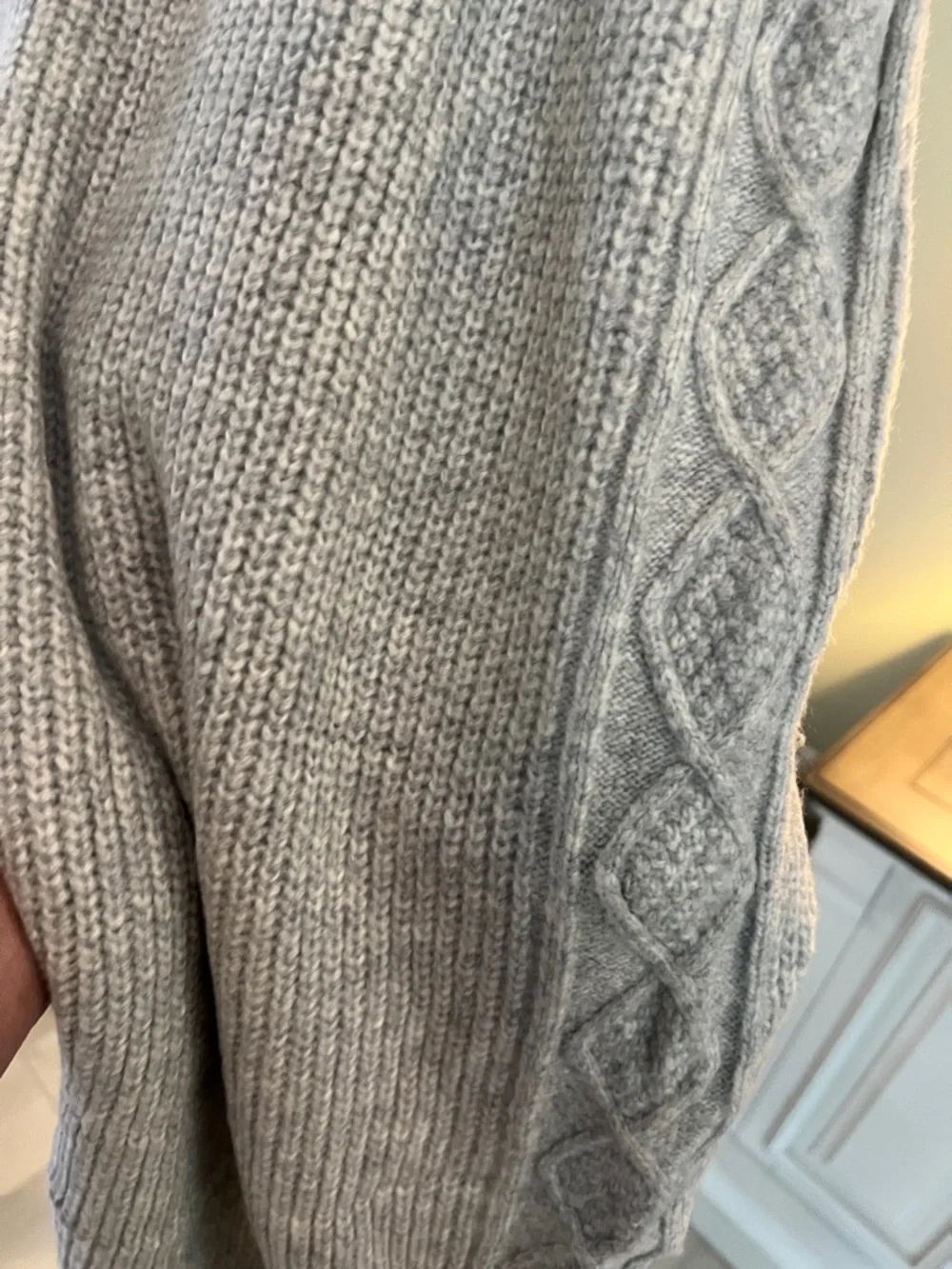 Express Light Gray Knit Joggers - Picture 2 of 8